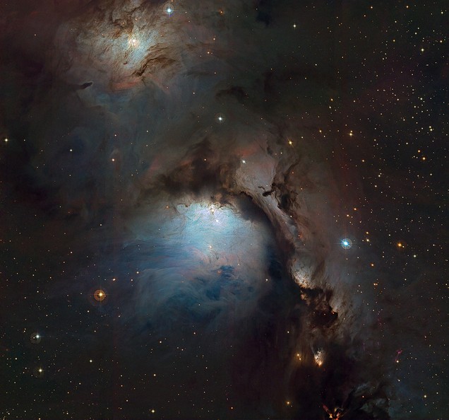 Отражающая туманность M78. Фото ESO and Igor Chekalin.
