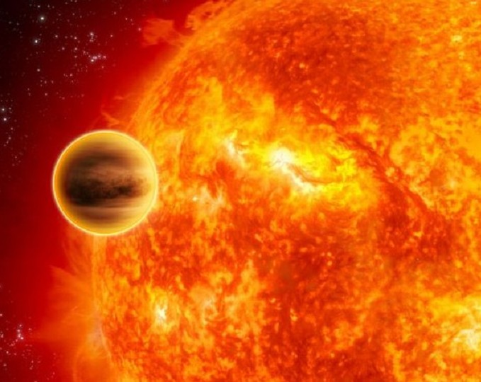 Экзопланета - "горячий юпитер" глазами художника. Иллюстрация ESA C Carreau