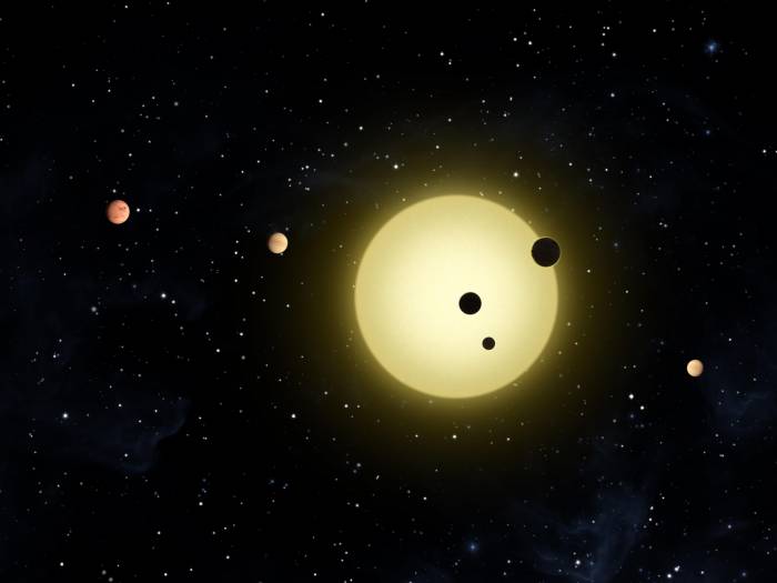 Система Kepler 11 в представлении художника.