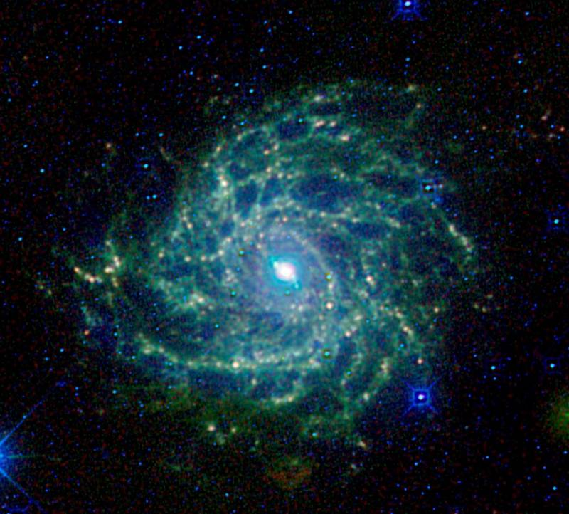 Галактика IC342. Фото NASA/JPL-Caltech/WISE Team