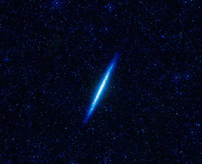 Галактика NGC 5907. Фото NASA/JPL-Caltech/WISE Team