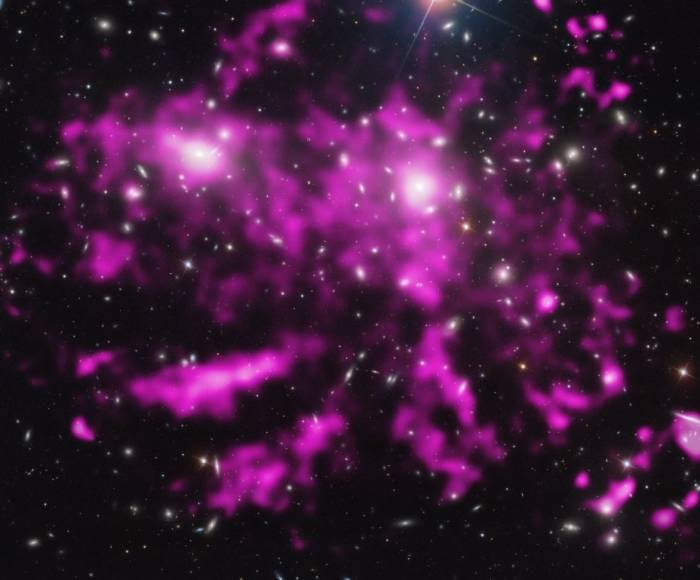 Скопление галактик Волосы Вероники в рентгеновском и оптическом диапазонах