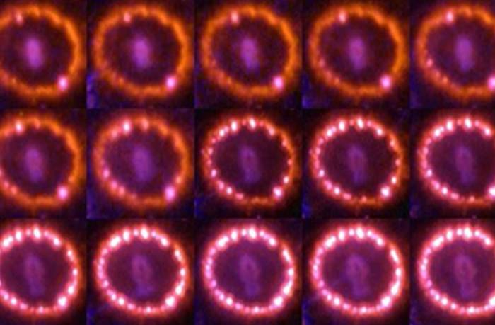 Сверхновая SN 1987A. Снимки выполнены космическим телескопом «Хаббл» в период с 1995 по 2006 год. 