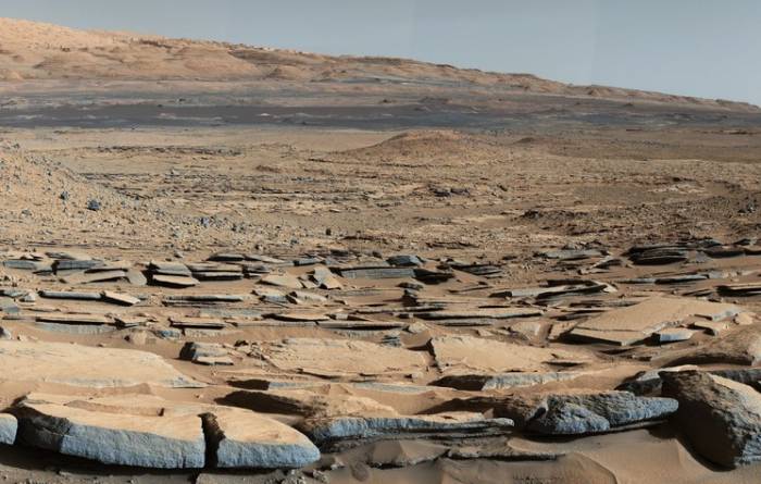 Осадочные породы на Марсе.