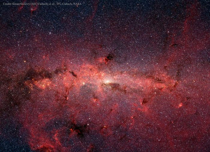 Инфракрасное изображение центра нашей Галактики.