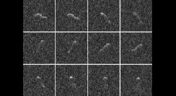 12 радиолокационных изображений ядра кометы Хартли-2 выполненных в период с 25 до 27 октября 2010 года с помощью радиоастрономической обсерватории Аресибо.