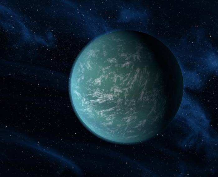 Экзопланета Kepler-22b в представлении художника. 