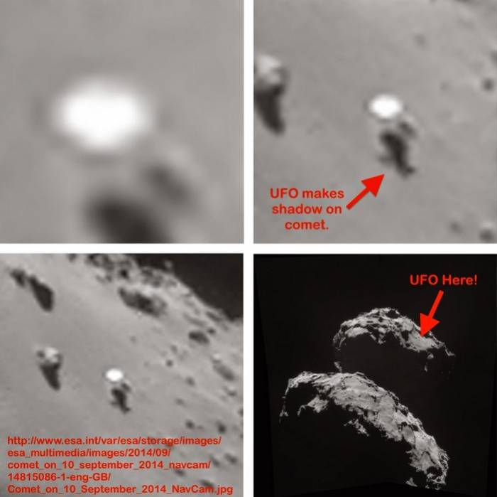 Загадочный объект на поверхности кометы 67P/Чурюмова-Герасименко.