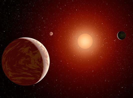 Система звезды TRAPPIST-1 глазами художника.