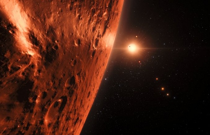 Система TRAPPIST-1 глазами художника.