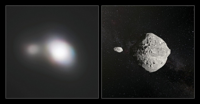 Снимок двойной системы астероидов 1999 KW4