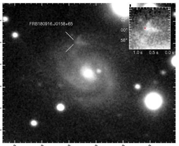FRB 180916, находится на расстоянии полумиллиарда световых лет.