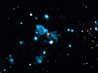 Изображение космического привидения в пcевдоцветах. Иллюстрация NASA